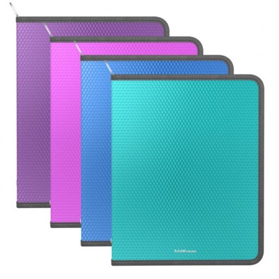 Папка для тетрадей А4+ на молнии вокруг Diagonal Vivid ассорти 50351 ErichKrause