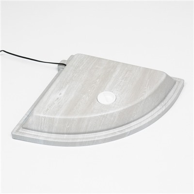 Аквариум «Сектор» угловой с крышкой, 40 л, 40×40×36/41.5 см, беленый дуб