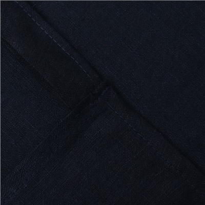 Шторы для кухни с завязками «Этель» Linen collection, 145×180 см - 2 шт., 100% лён, 170 г/м²