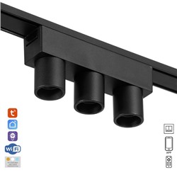 Светильник трековый ULTRA «Три бочонка», светодиодный, 6 Вт, 48 В, 3000K-5700К, CRI90, 12.2×2.6×5.5 см, чёрный