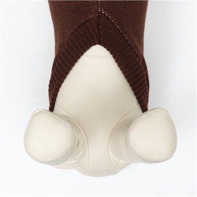 Свитер «Олень», XS (ДС 17, ОШ 17, ОГ 23-37 см), коричневый