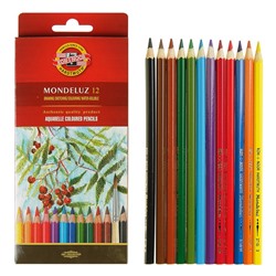 УЦЕНКА Карандаши акварельные набор 12 цветов, Koh-i-Noor Mondeluz 3716