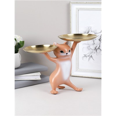 Статуэтка Кошка 25 см / XY603-3 /уп 8/коричневая