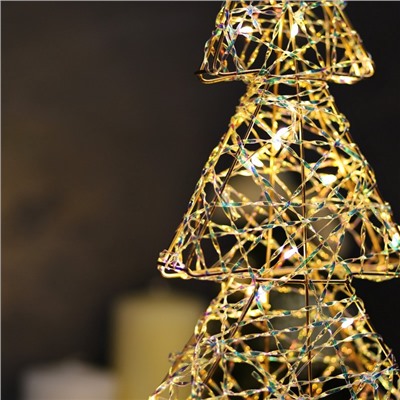 Светодиодная фигура «Ёлочка» 36×17×6 см, 20 LED, батарейки ААx2 (не в комплекте), свечение теплое белое