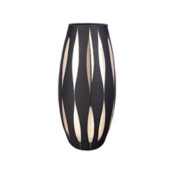 Ваза 37см AMARILLYS HILARY GOLD BLACK, стекло