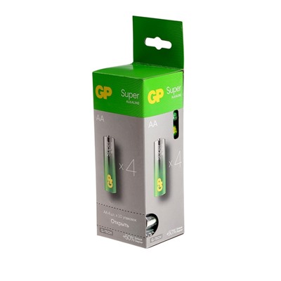 Батарейка алкалиновая GP Super, AA, LR6-40BOX, 1.5В, набор, 40 шт