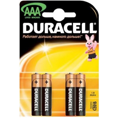 Элемент питания LR03 DURACELL  4BL BASIC