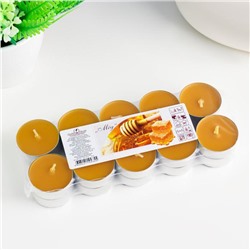 Набор свечей ароматических чайных «Мёд», 3.8×1.6 см, 3.5 ч, 12 г, 20 шт. в термоусадке