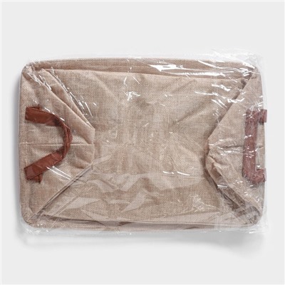 Корзина для хранения с ручками Доляна My Basket, 38×26×20 см, бежевая