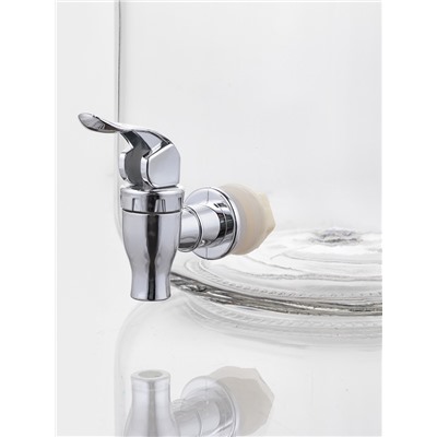 Диспенсер для напитков Magistro «Бугель», 3 л, 11.5×17 см, с краном и бугельным замком, стекло, прозрачный