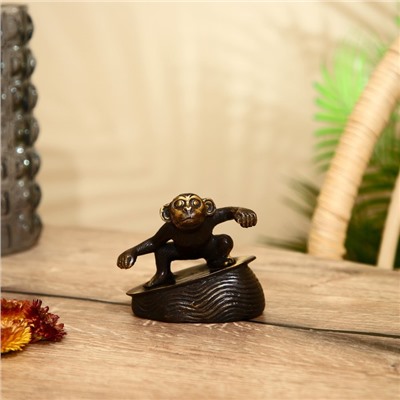 Сувенир «Обезьяна», бронза, 11×9.5 см