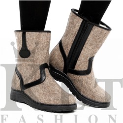 Сапожки женские Сура, серые, с замком, литая подошва