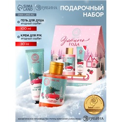 Подарочный набор косметики «Уютного года»: гель для душа 100 мл и крем для рук 30 мл, URAL LAB