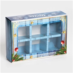 Коробка под 6 конфет «Новогодняя почта», 13.5×9.5×3.5 см