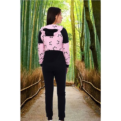 7057 черн/роз Костюм женский (42-52)