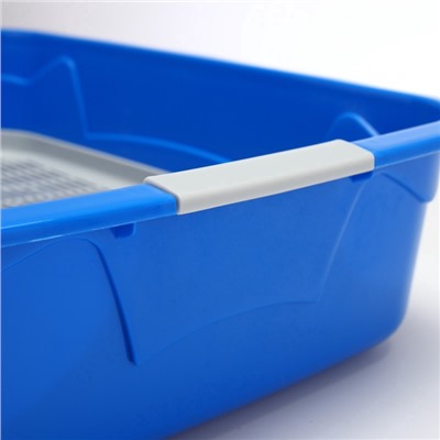 Туалет с сеткой, 44×33×11.5 см, синий, серый