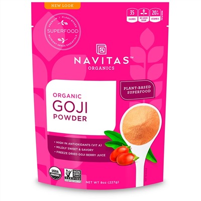 Navitas Organics, Органический порошок ягод годжи, 227 г (8 унций)