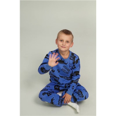 Хлопковая пижама для мальчика из футера с начесом Happyfox