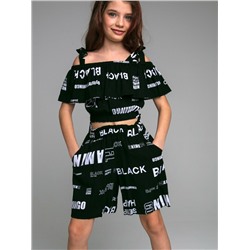 Комплект текстильный для девочек: топ, шорты