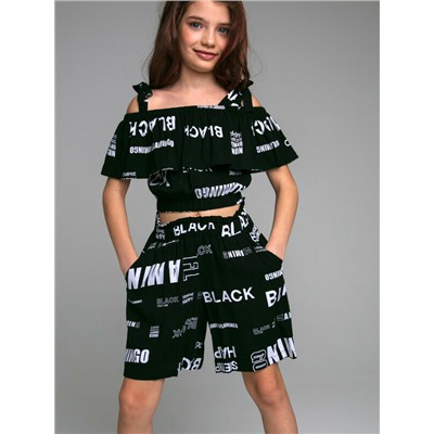 Комплект текстильный для девочек: топ, шорты