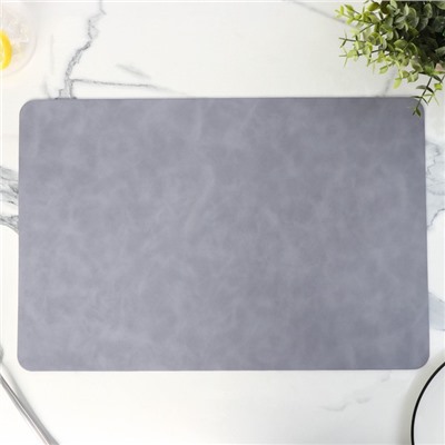Салфетки сервировочные Magistro, 4 шт., экокожа, 45×30 см, серые