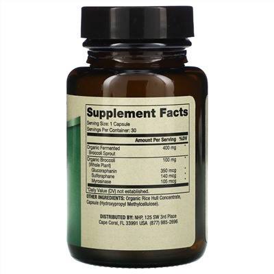 Dr. Mercola, ферментированные ростки брокколи, 30 капсул