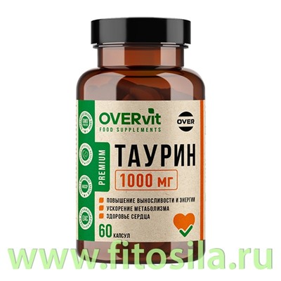Таурин 60 капсул (OVERVit) БАД