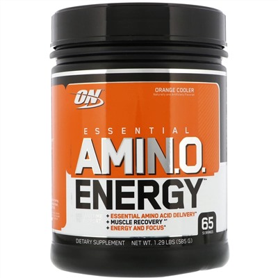 Optimum Nutrition, ESSENTIAL AMIN.O. ENERGY, Orange Cooler, 585 г (1,29 фунта)
