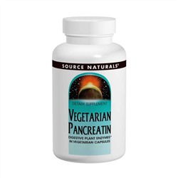 Source Naturals, Вегетарианский панкреатин, 475 мг, 120 капсул