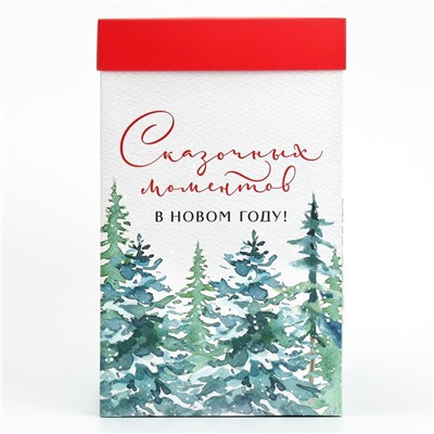 Коробка подарочная новогодняя складная с 3D эффектом «Сказочных моментов», 18×14×23 см