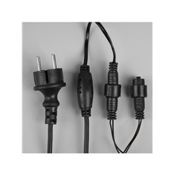 Гирлянда «Бахрома» 12×0.7 м, IP44, УМС, тёмная нить, 240 LED, свечение белое, 220 В