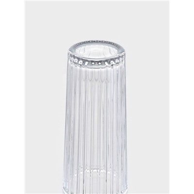 Стакан с трубочкой Magistro «Грани», 530 мл, стекло, прозрачный