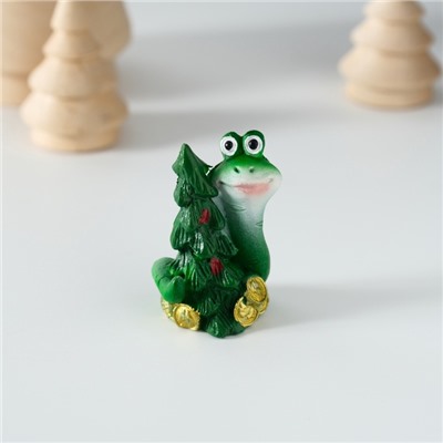 Фигурка полистоун «Змейка с новогодним настроением», 3×2×4 см, МИКС