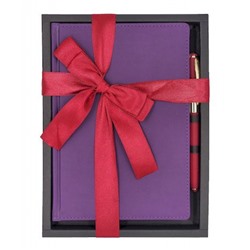 Подарочный набор Ежедневник недатированный А5+ 272 стр. "VELVET" (ФИОЛЕТОВЫЙ)+ ручка 3-115/19-2 Bruno Visconti