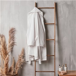 Халат махровый мужской SL HOME: Basic «Блан де Блан», размер S, хлопок 100%, белый