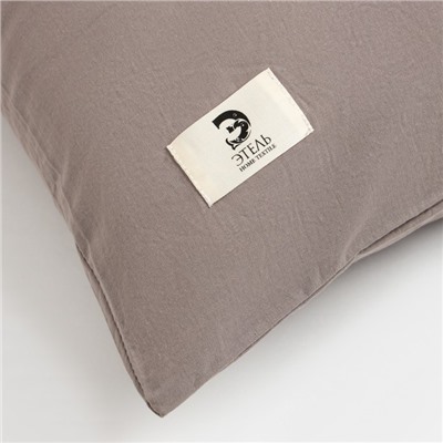 Комплект наволочек «Этель», 50×70 см, 2 шт., серый, жатый хлопок