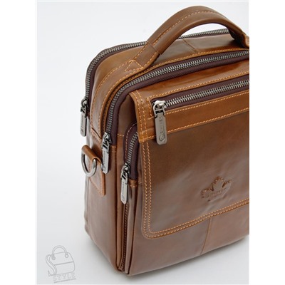 Сумка мужская кожаная 99888Z brown Zinimsk