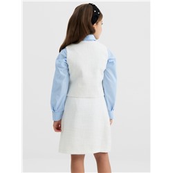 Жилетка для девочки, MINAKU :Party Dress, белая, рост 128 см