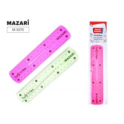 Линейка гибкая пластиковая 15 см M-5570 Mazari