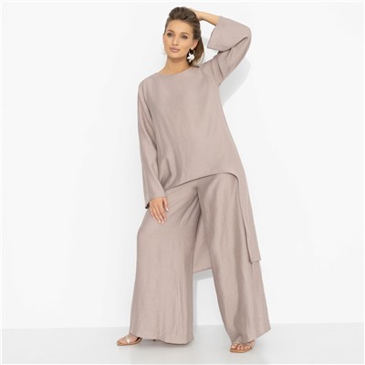 Брюки вискозные, Красиво жить (серебристо-розовые)