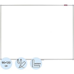 Доска магнитная маркерная  90х120 см 1344500 Economy лаковое покрытие алюмин.рама Attache