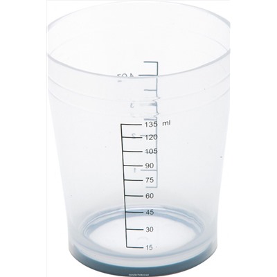 Dewal Стакан мерный с резинкой на дне JPP-064-L, пластик, белый, 135 мл KRISTALLER, 1106293