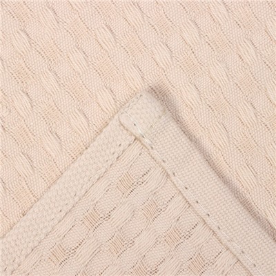 Набор кухонных полотенец «Доляна», бежевый, 35×60 см - 4 шт., 100% хлопок, вафля 220 г/м²