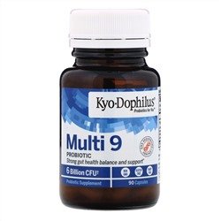 Kyolic, Kyo-Dophilus, Multi 9 пробиотик, 6 млрд КОЕ, 90 капсул