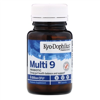 Kyolic, Kyo-Dophilus, Multi 9 пробиотик, 6 млрд КОЕ, 90 капсул