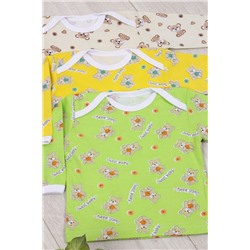 Комплект кофточка лодочка из кулирки 2+1 длинный рукав в ассортименте 3 шт КФЛ