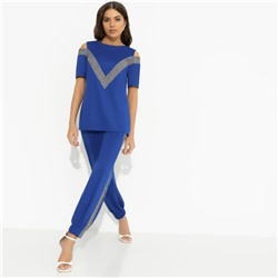 Брючный комплект из трикотажа, Нешуточная конкуренция (blue, 2 в 1)