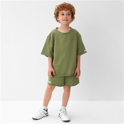 Футболка детская KAFTAN, размер 36 (134-140 см), хаки