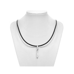Колье из серебра кожа, Ю-52008р