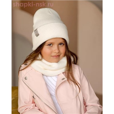 PQ 18 PD 18 Комплект для девочки (колпак+снуд) (52-54)
